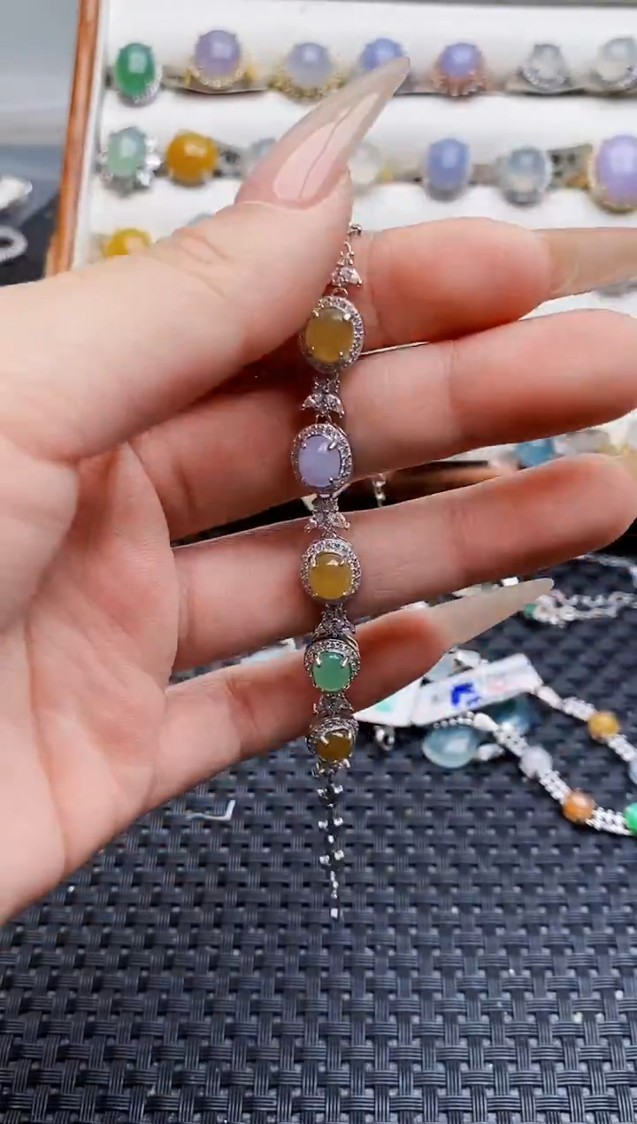 银S925镶嵌戒指翡翠3385