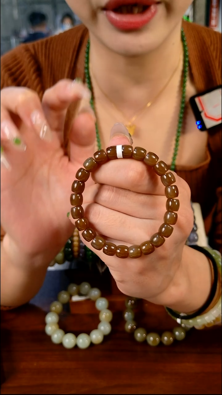 颈饰未镶嵌和田玉拍一发一 所见即所得 8mm