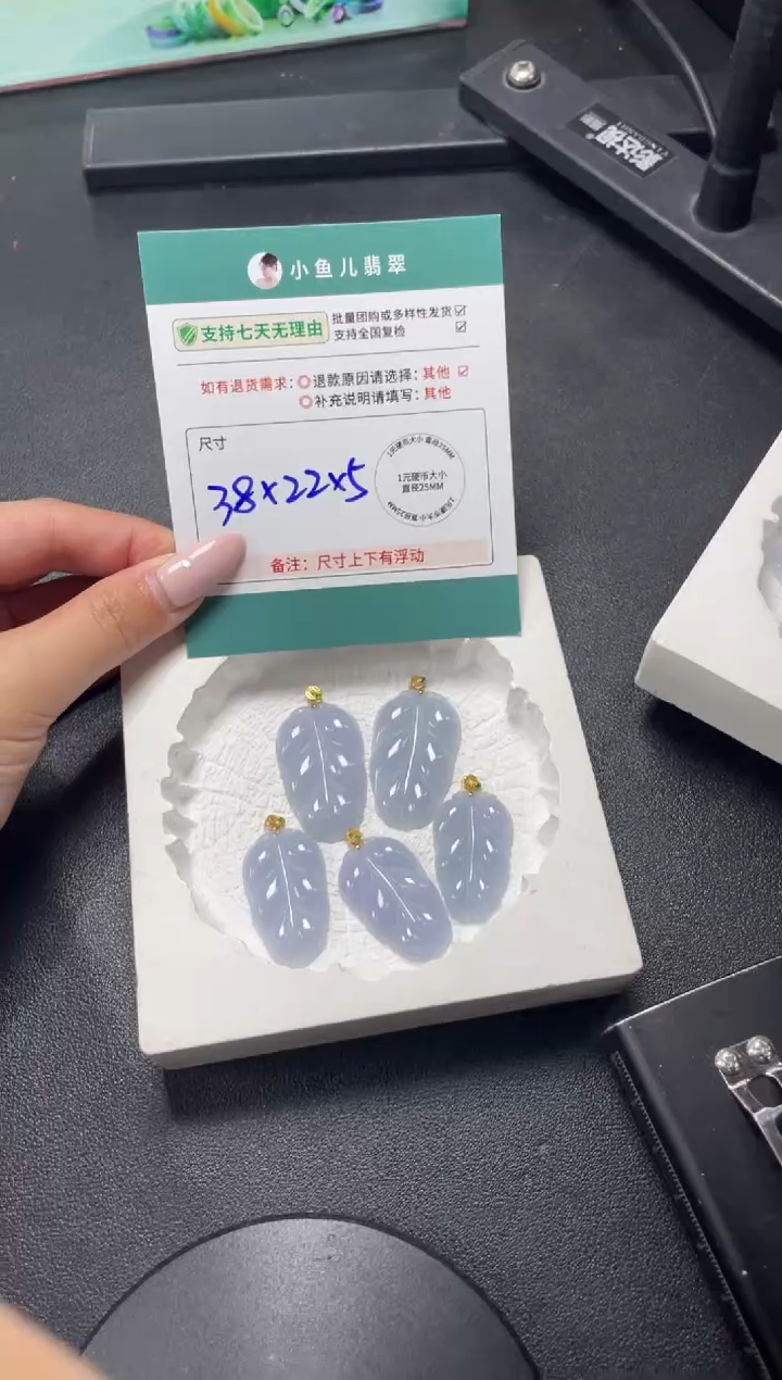 18K金镶嵌挂件翡翠FL12909/多样性发一件