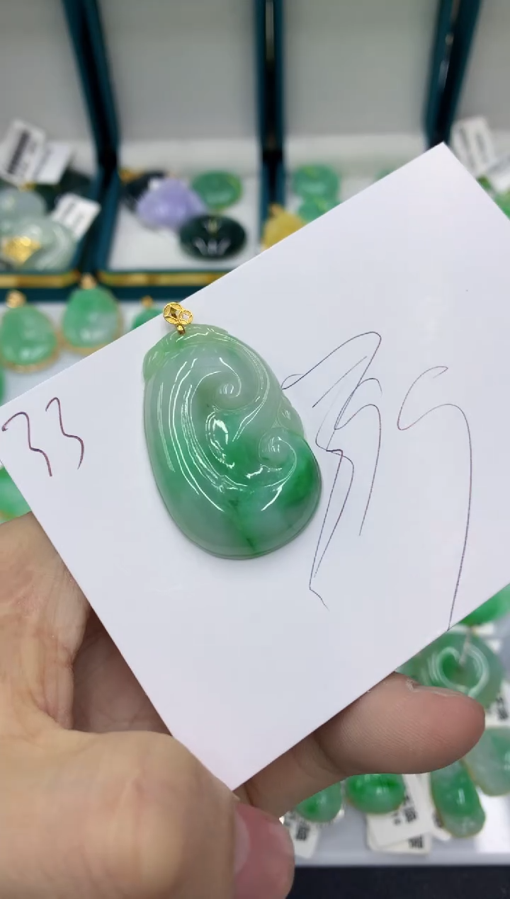 【闪购商品】翡翠颈饰18K金镶嵌11111111111