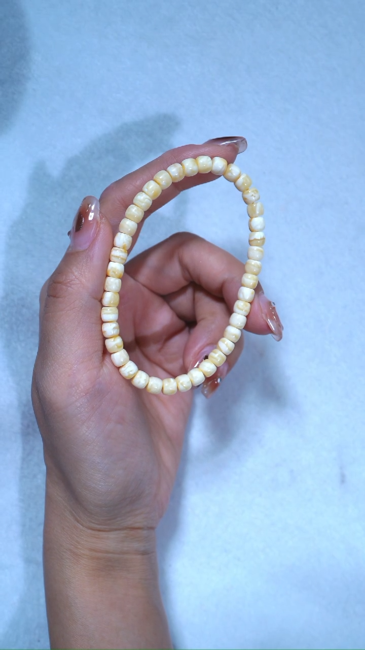 【闪购商品】蜜蜡手链未镶嵌5.5mm瓷白浓蜡虎皮妖化