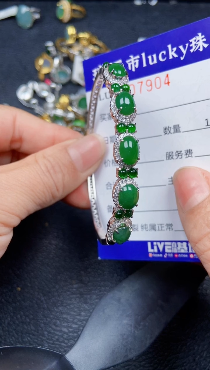 【闪购商品】翡翠颈饰银S925镶嵌7904