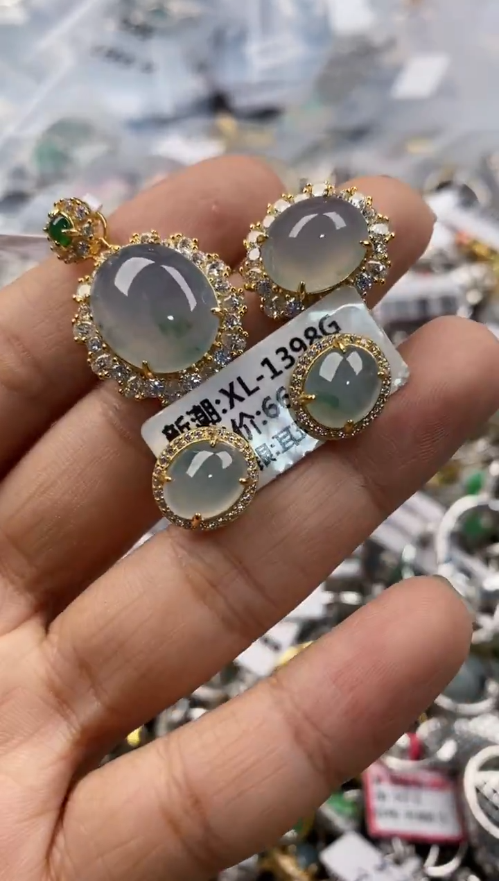 银S925镶嵌戒指翡翠4444----3