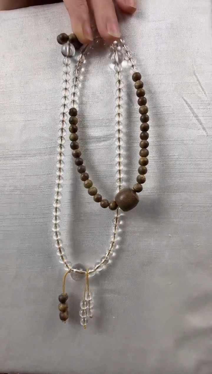 颈饰未镶嵌水晶天然项链108