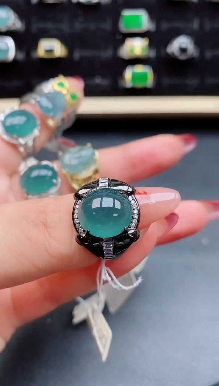 【闪购商品】翡翠戒指银S925镶嵌5080550