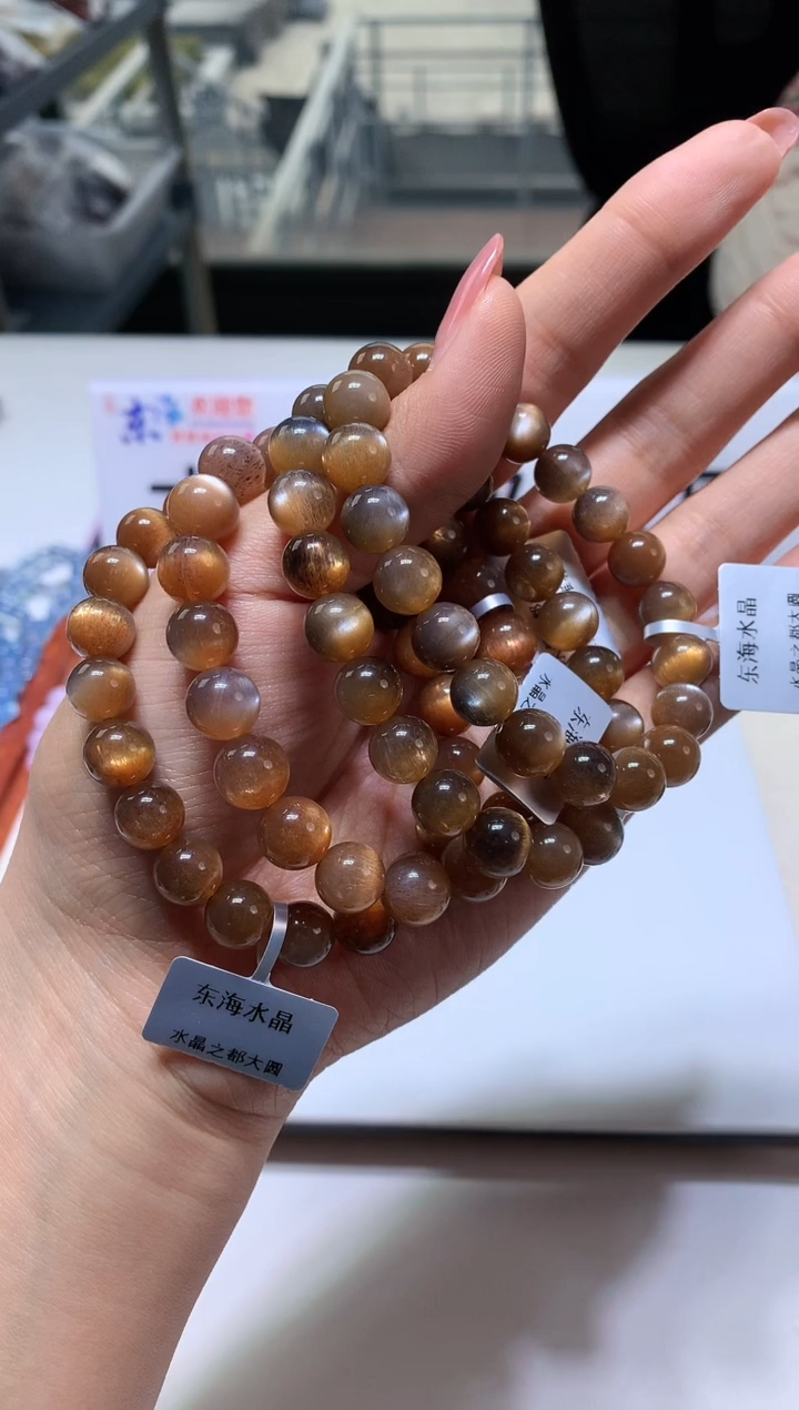 【闪购商品】长石手链未镶嵌10mm左右金骨干手链多样性发其一