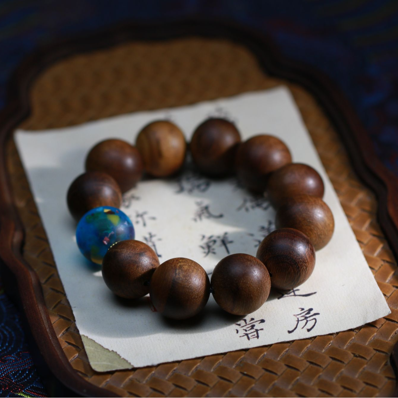 【曹总文玩】沉香木串（多样性发其一)CX555