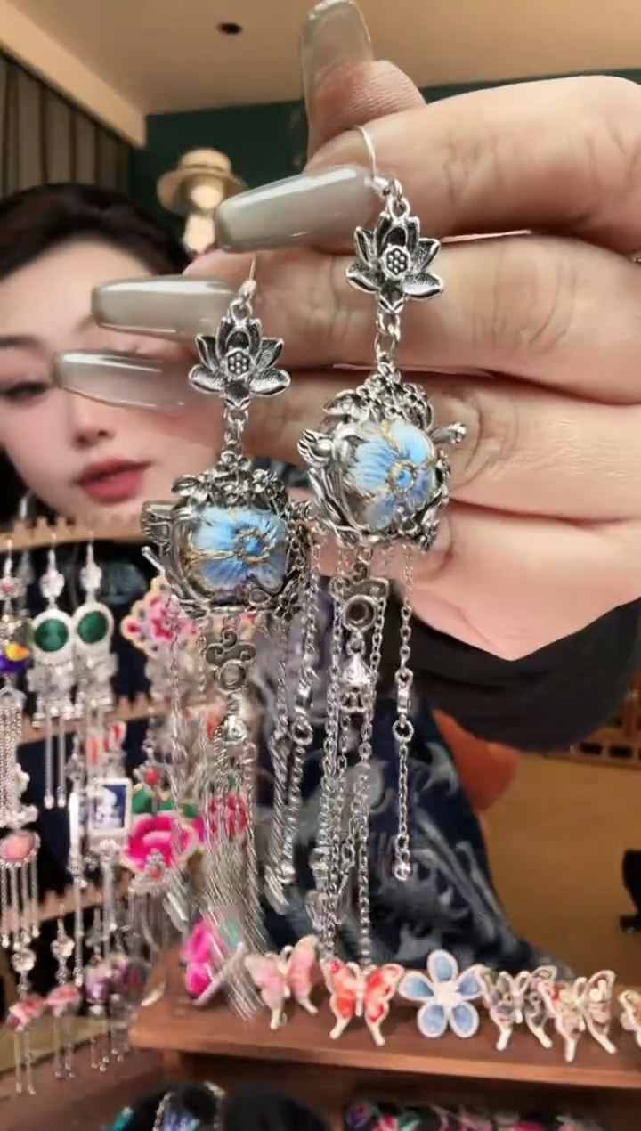 刺绣纯手工民族风刺绣耳环