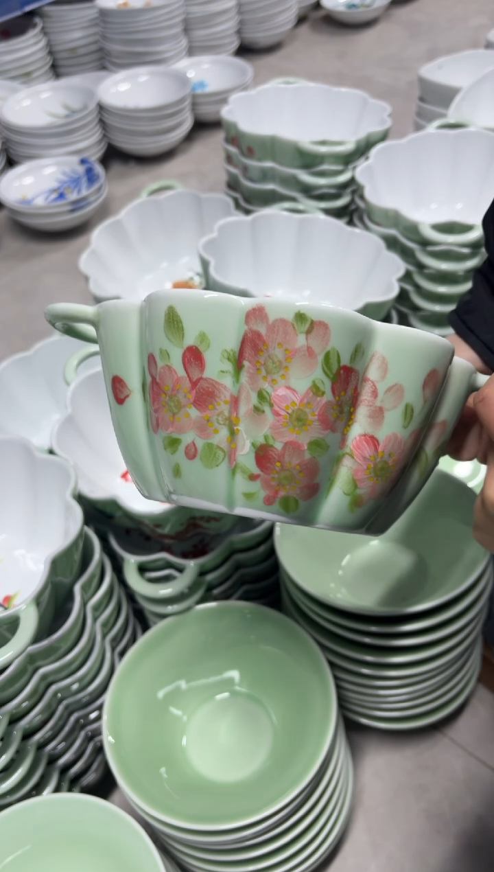 景德镇高温陶瓷食品级手绘釉中彩-南瓜汤碗