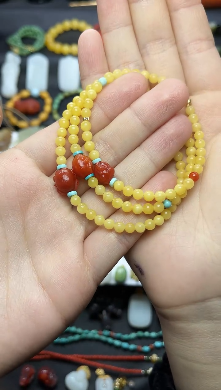 手链蜜蜡未镶嵌小牛手链06