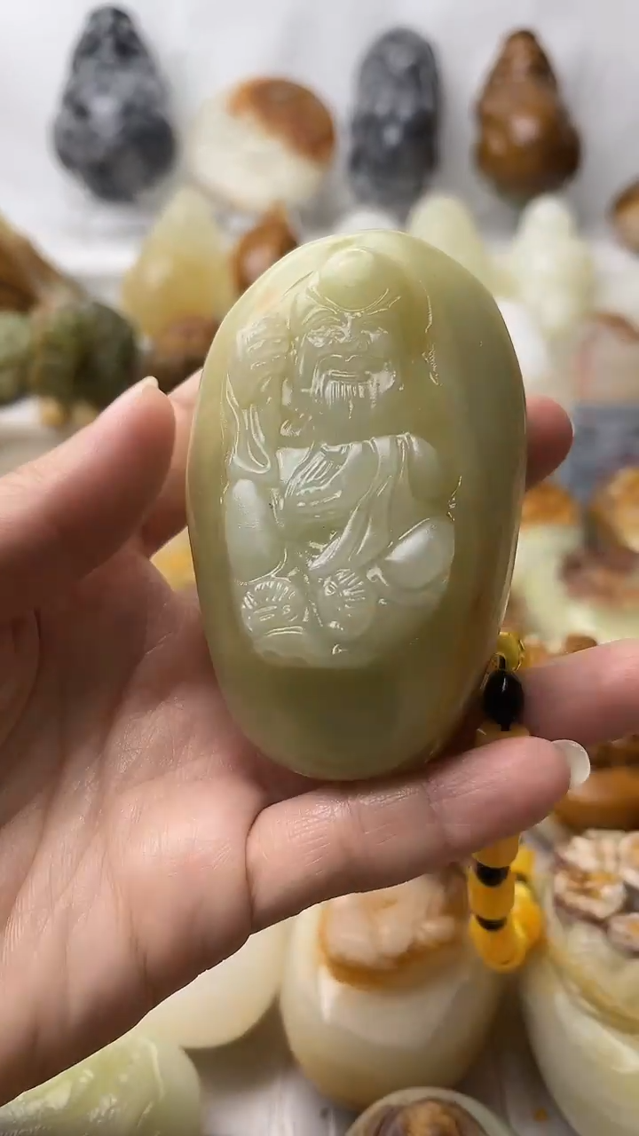 石材古青石棉纹正常不退换寿星