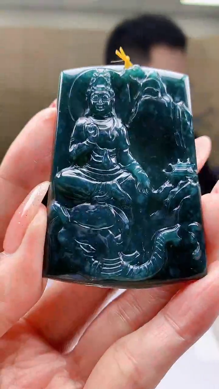 【闪购商品】定制翡翠未镶嵌5153MM-毛货挂件45