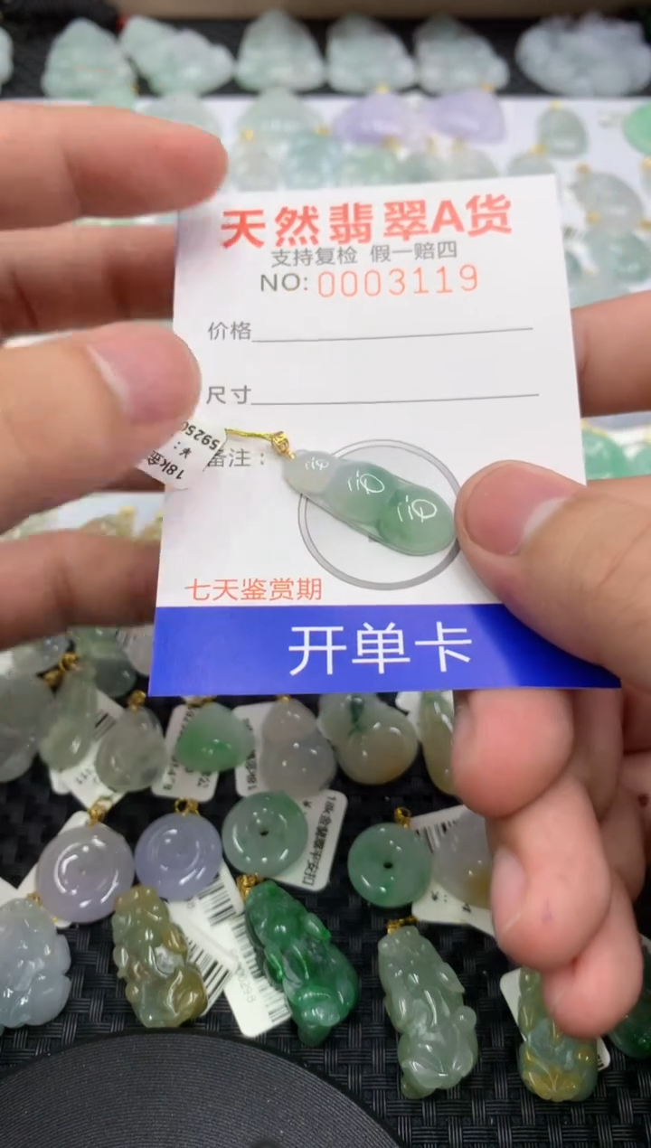 【闪购商品】翡翠颈饰18K金镶嵌11111111111
