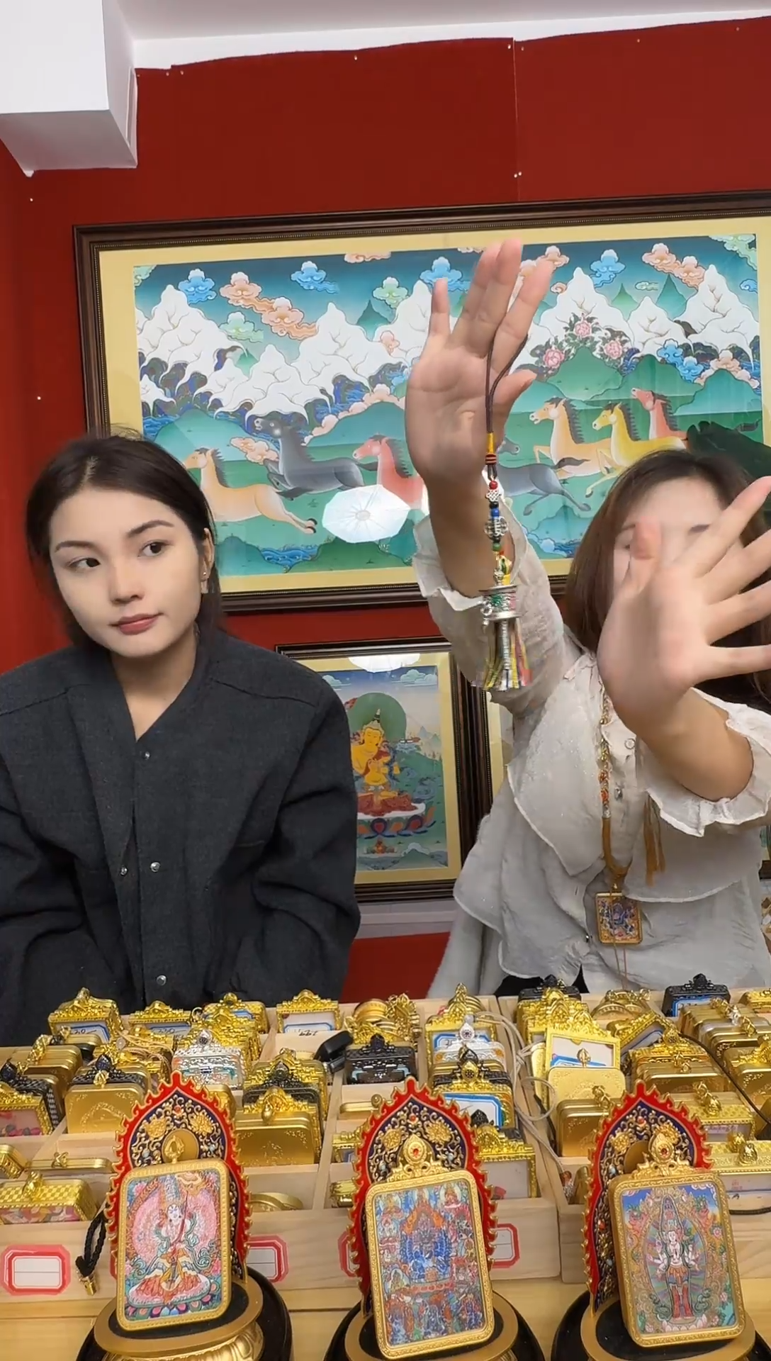 吊坠转JT-热贡纯手绘