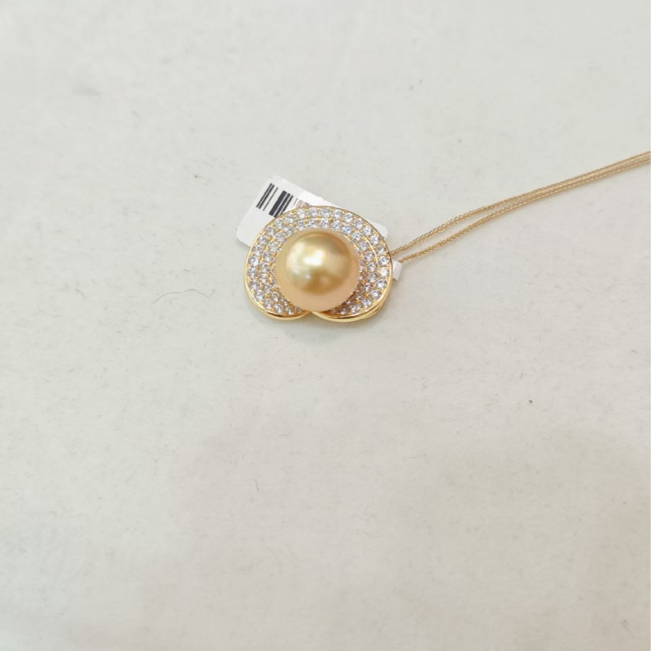 【暹罗珠宝】天然海水特选南洋金珠珍珠吊坠 187003