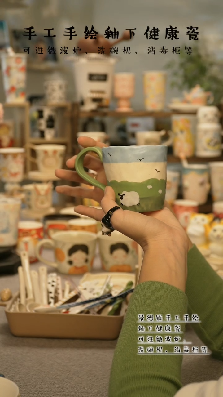 【闪购商品】杯陶瓷景德镇高温釉下彩@A646