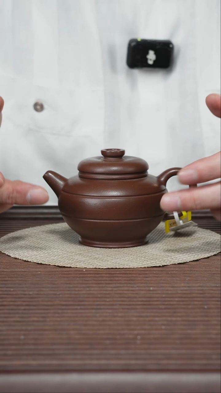 茶壶紫砂T360 老紫泥 圈钮 