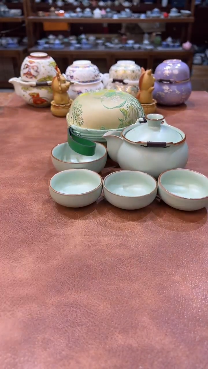 真的很便宜会开片的旅行茶具