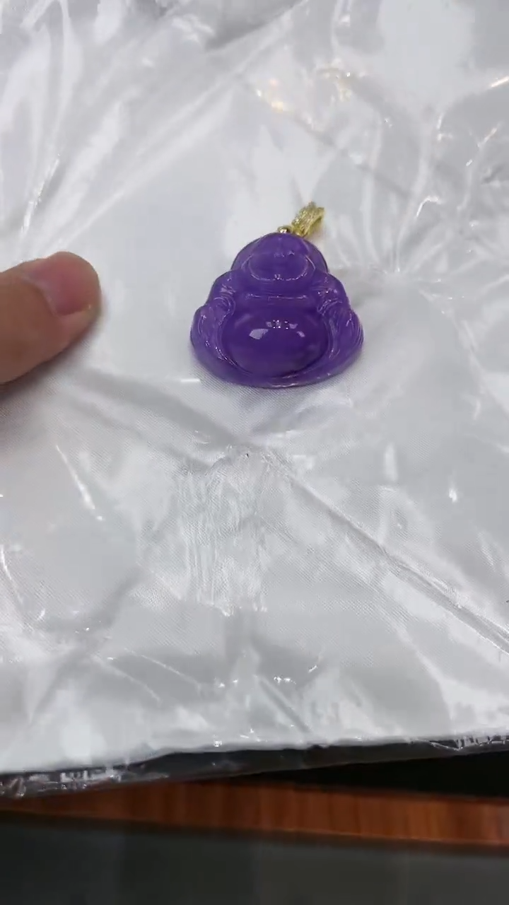 【闪购商品】砖雕s47 紫罗兰佛公吊坠