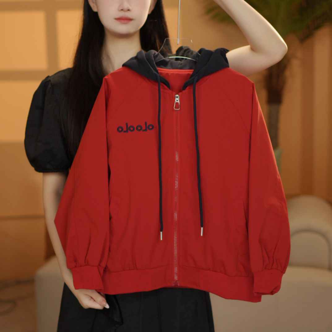 女童2025秋外套清新碎花纹路冲锋衣时尚外套QWT25161