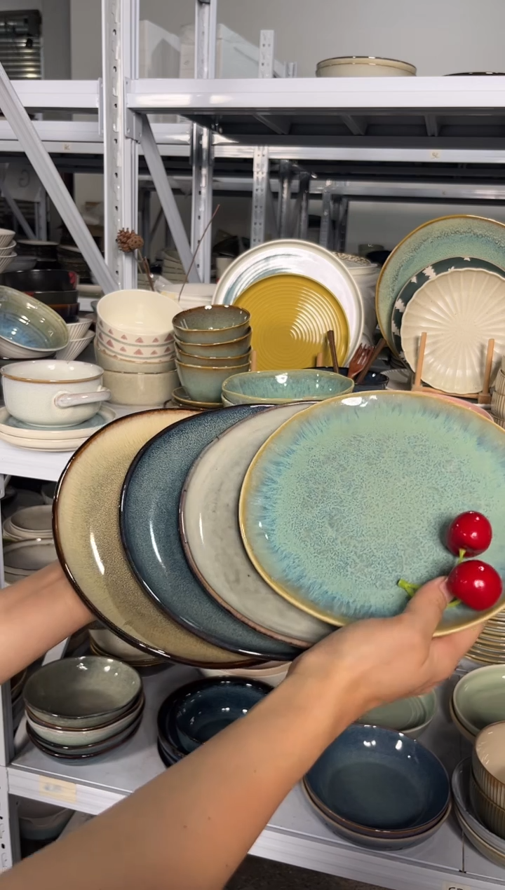 瓷片外贸尾货瑕疵满20包邮X4 小盘组合