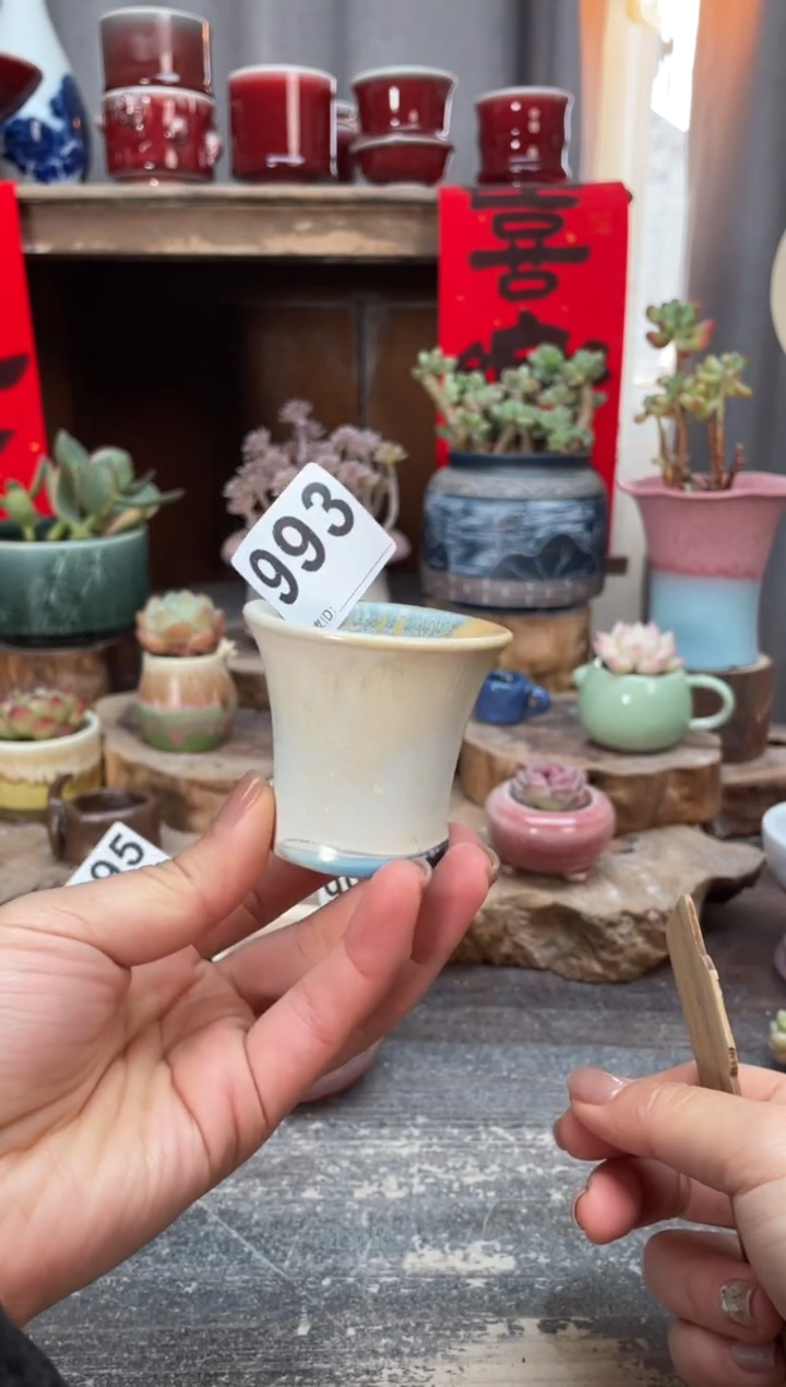 【闪购商品】摆件993微瑕木小芳花盆知