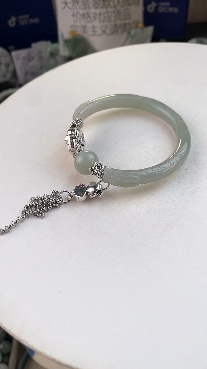 未镶嵌手链翡翠整***～手工定制默认微瑕主播介绍为准