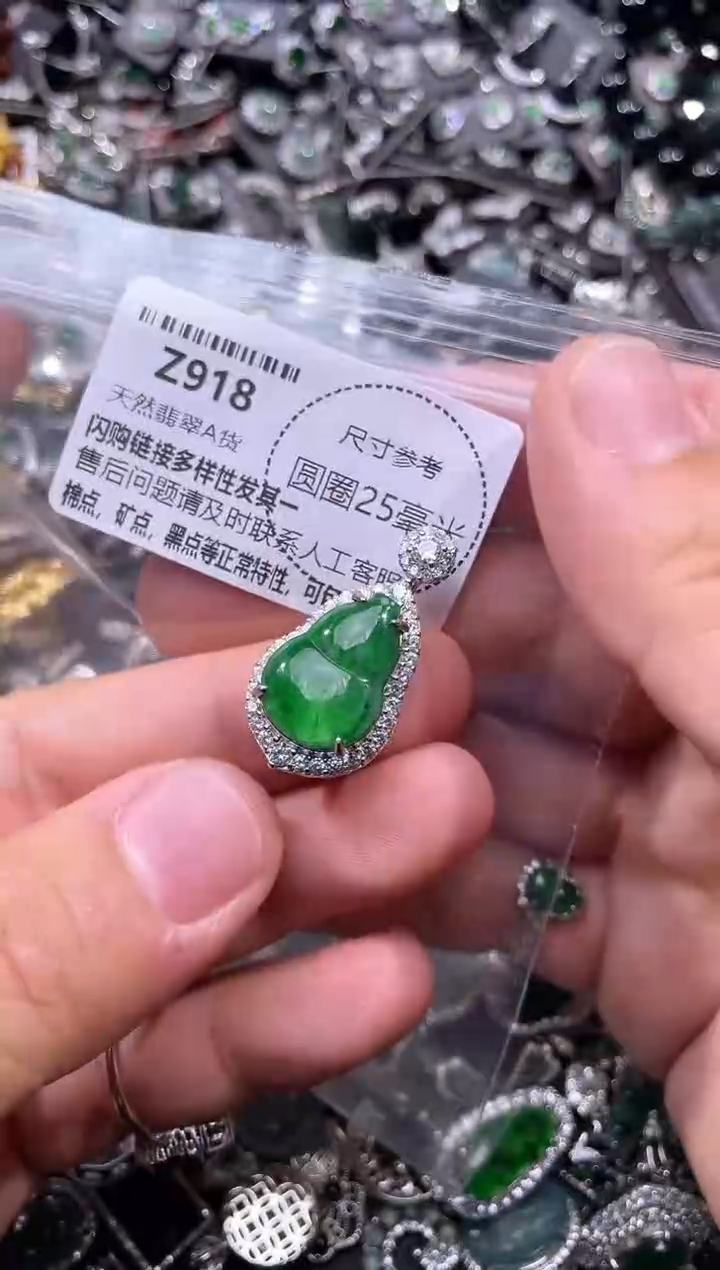 翡翠未镶嵌颈饰Z918吊坠