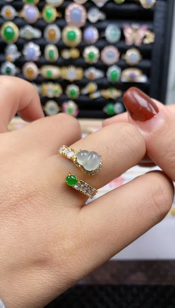 银S925镶嵌戒指翡翠146