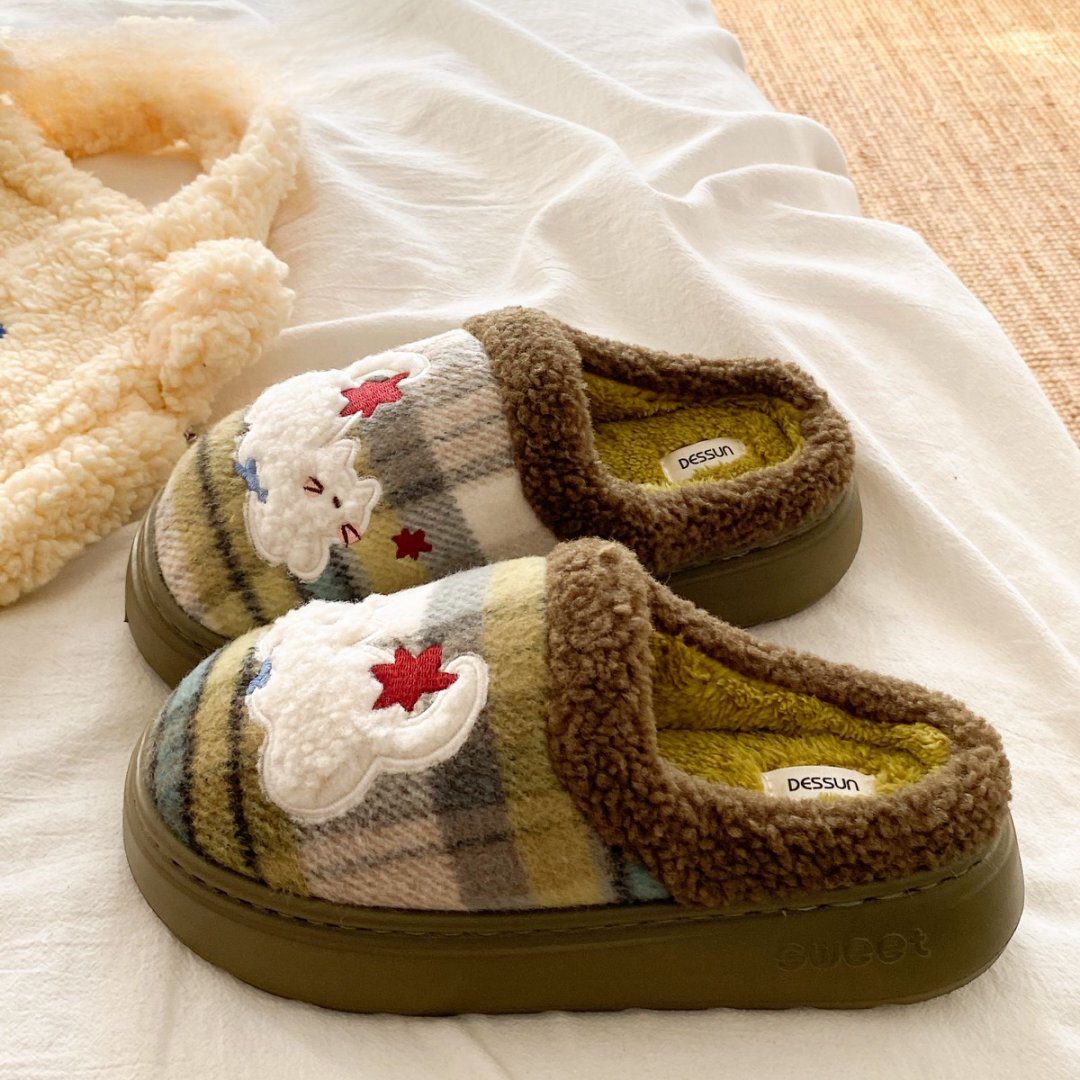 冬季保暖居家室内学生情侣防滑毛毛鞋加绒棉拖鞋女2025新款爆款