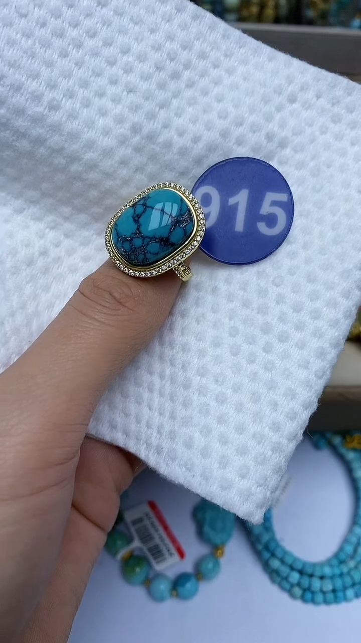 【闪购商品】绿松石戒指合金915戒指