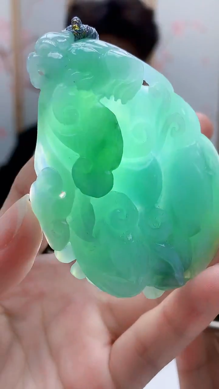 未镶嵌定制翡翠茗***^5140lr-毛货挂件20