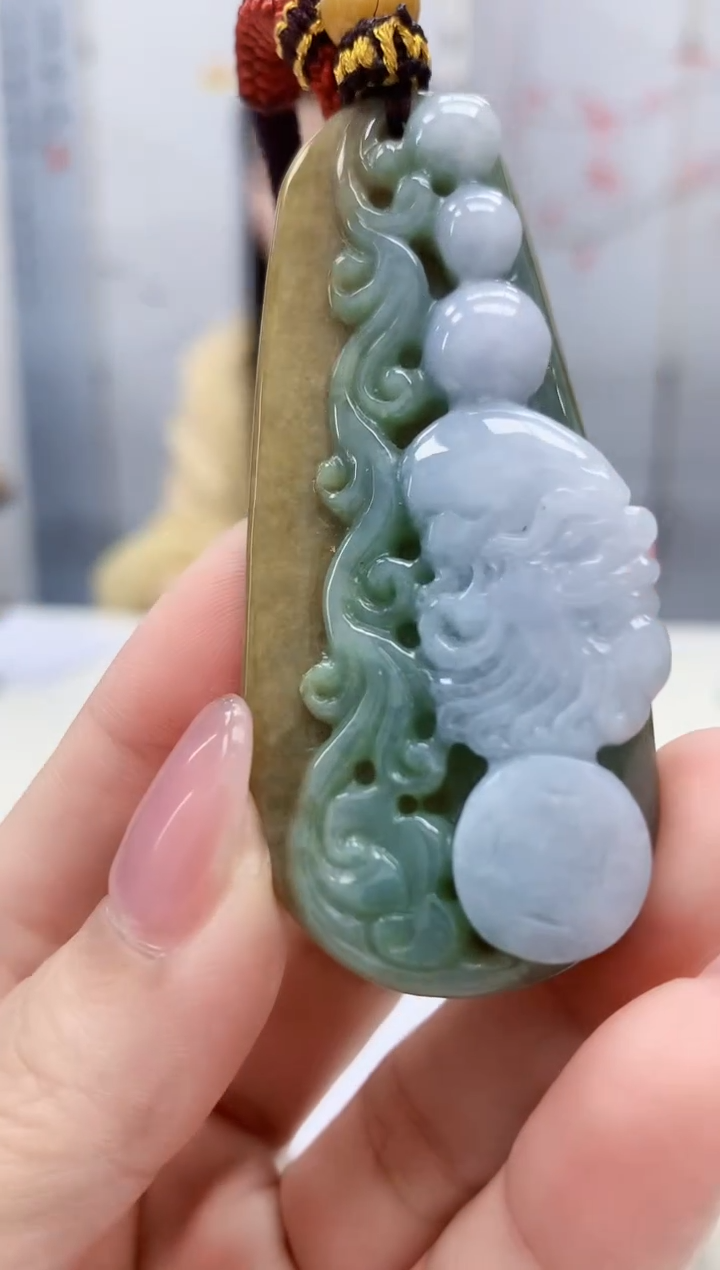 定制翡翠未镶嵌5156xm-毛货挂件61