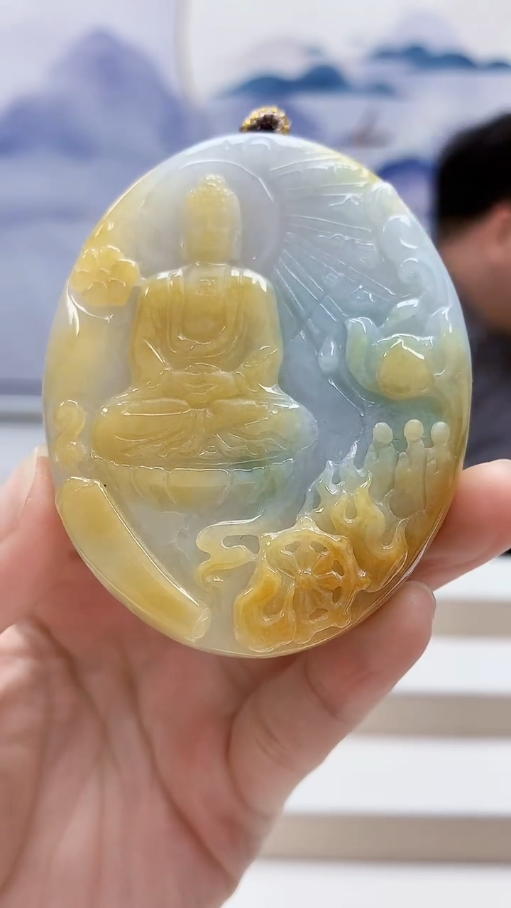 未镶嵌定制翡翠5060lr-毛货挂件43