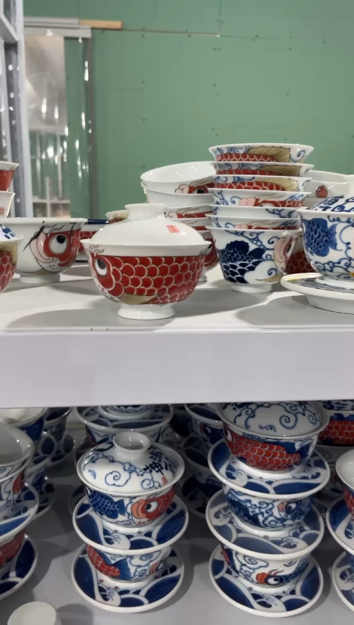 ^***涂昨明纳福盖碗（微瑕价格）