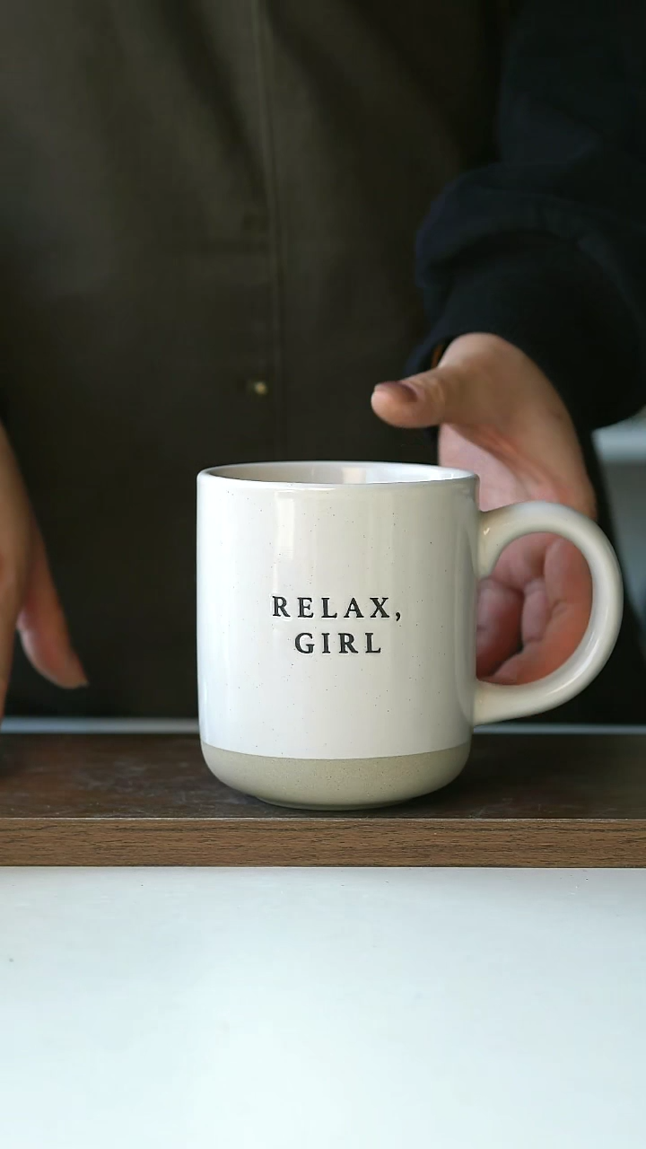 【闪购商品】陶瓷微瑕放轻松400ml马克杯@4-2@