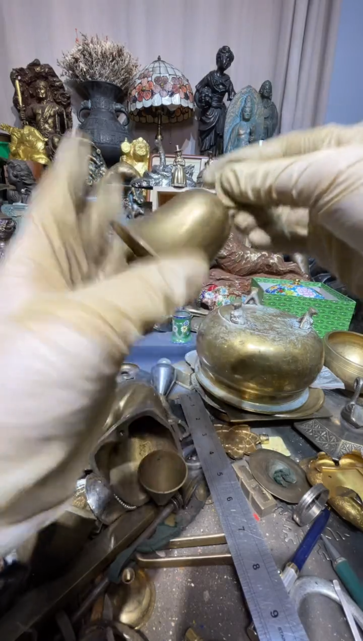 茶盏大阪回流商品铜器摆件42