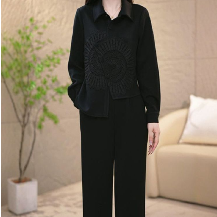 2025春季新款时尚大方优雅精致遮肉显瘦两件套套装M-4XL