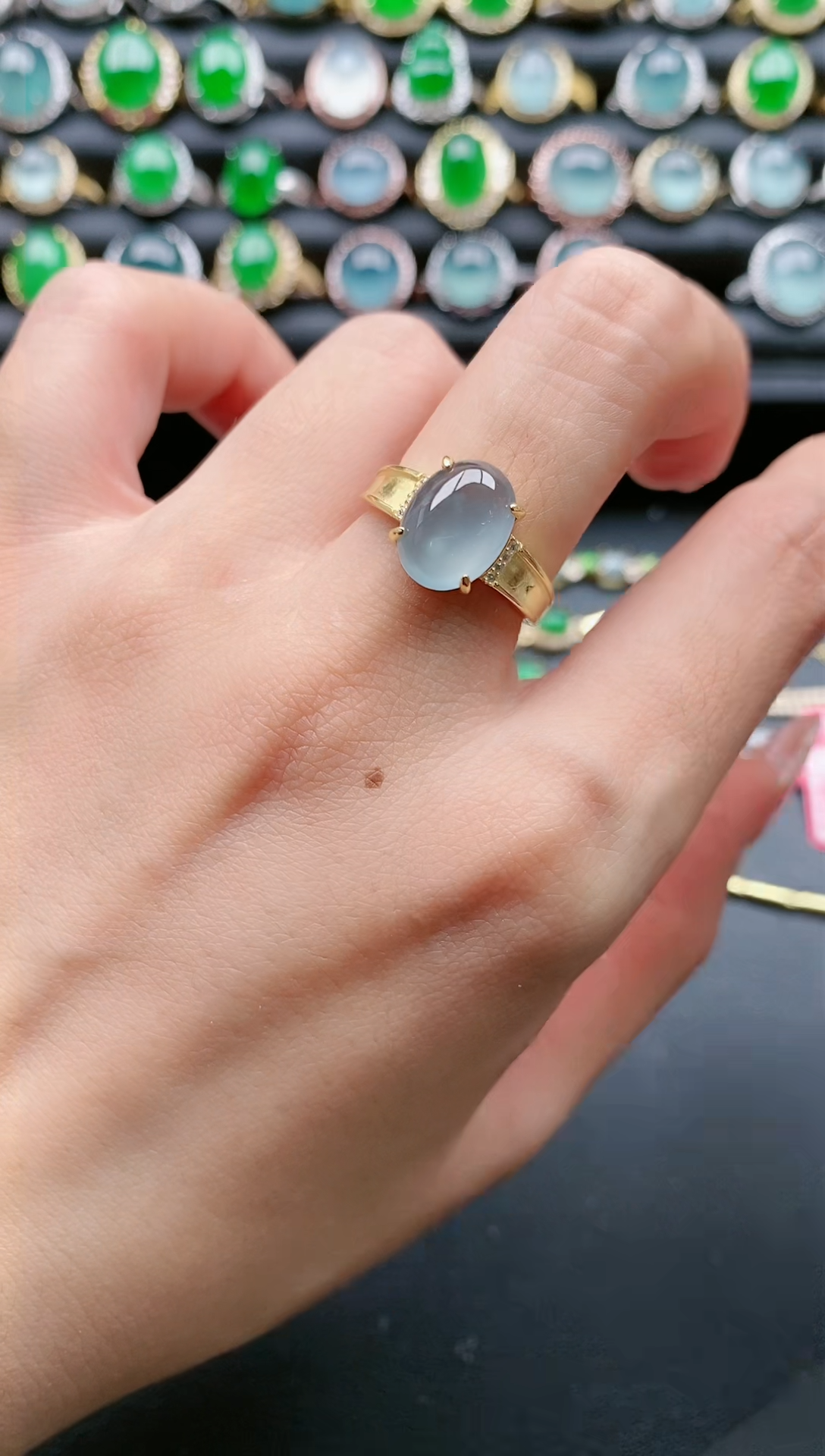 【闪购商品】翡翠戒指银S925镶嵌11111