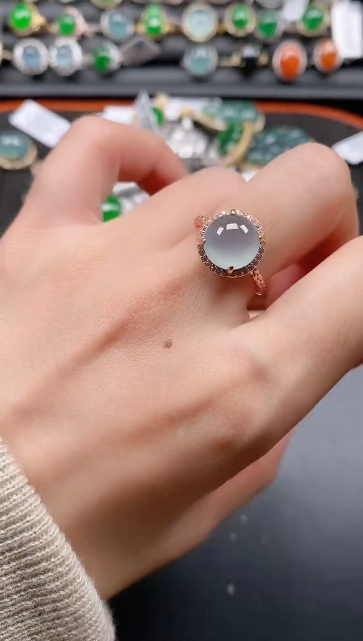 银S925镶嵌戒指翡翠11