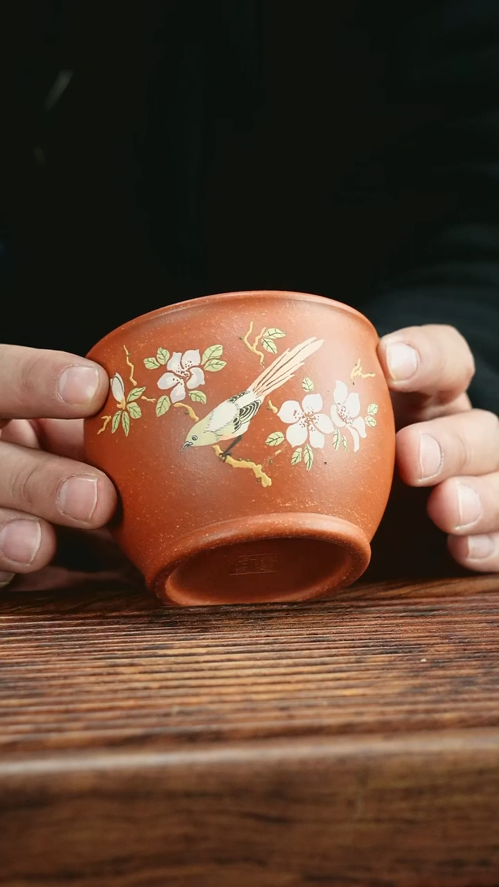 【闪购商品】紫砂茶杯降坡泥梅花