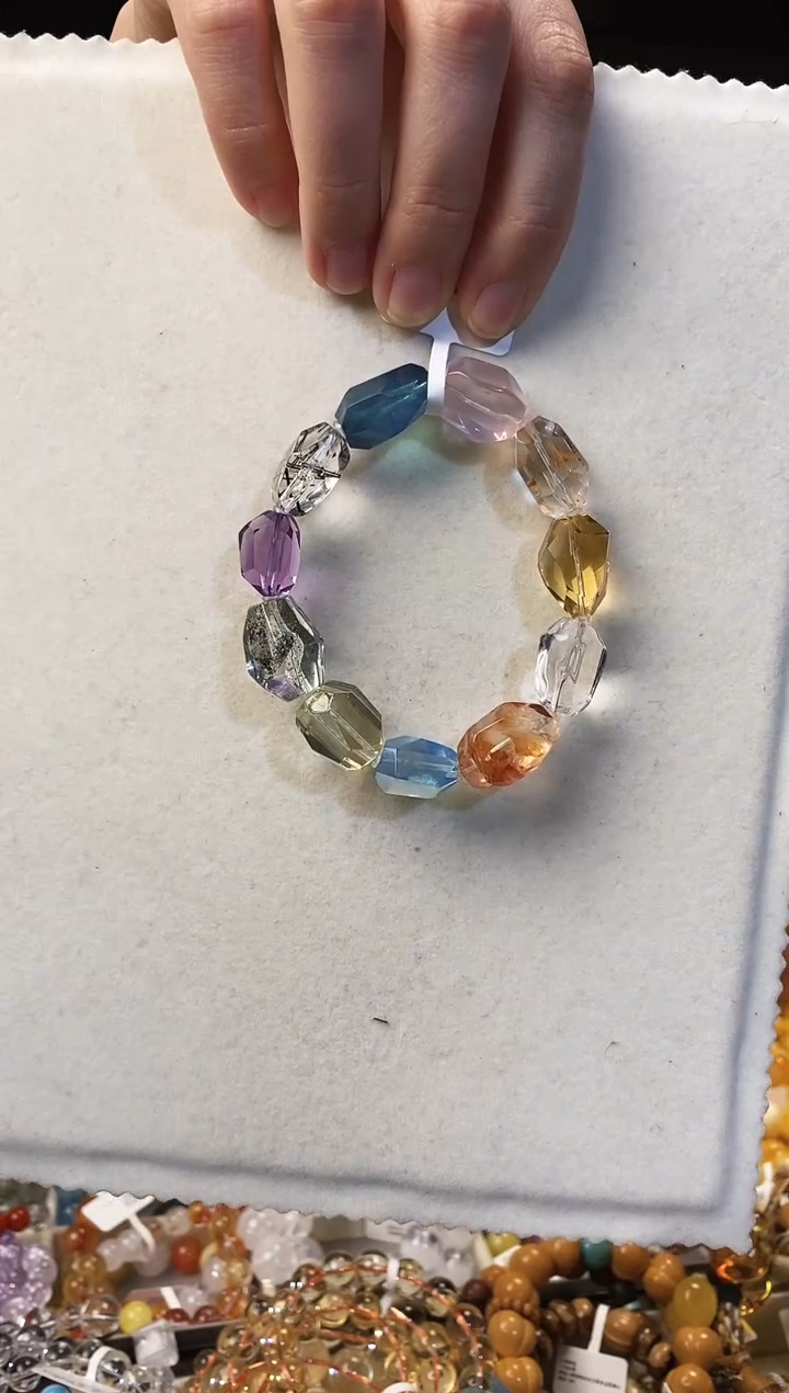 未镶嵌手串水晶黑发晶兔毛巴西紫水巴西黄水多宝随形