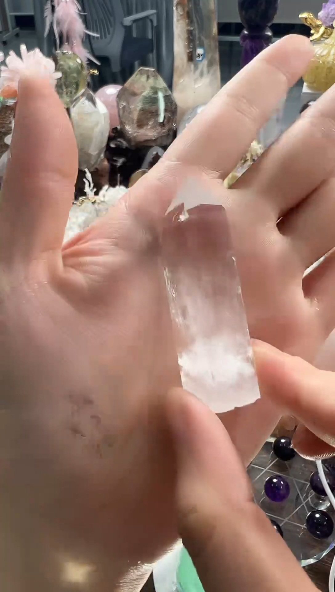 未镶嵌珠宝半成品水晶S170 约5.8cm