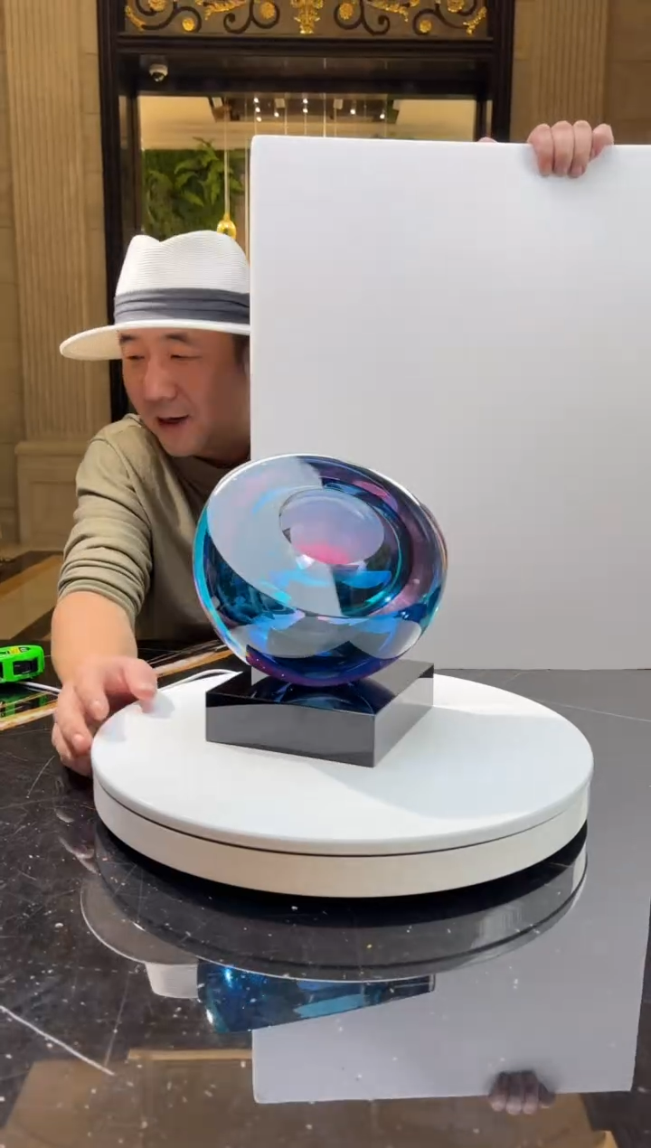 【闪购商品】摆件光之回声AJ06015+14*16黑底座