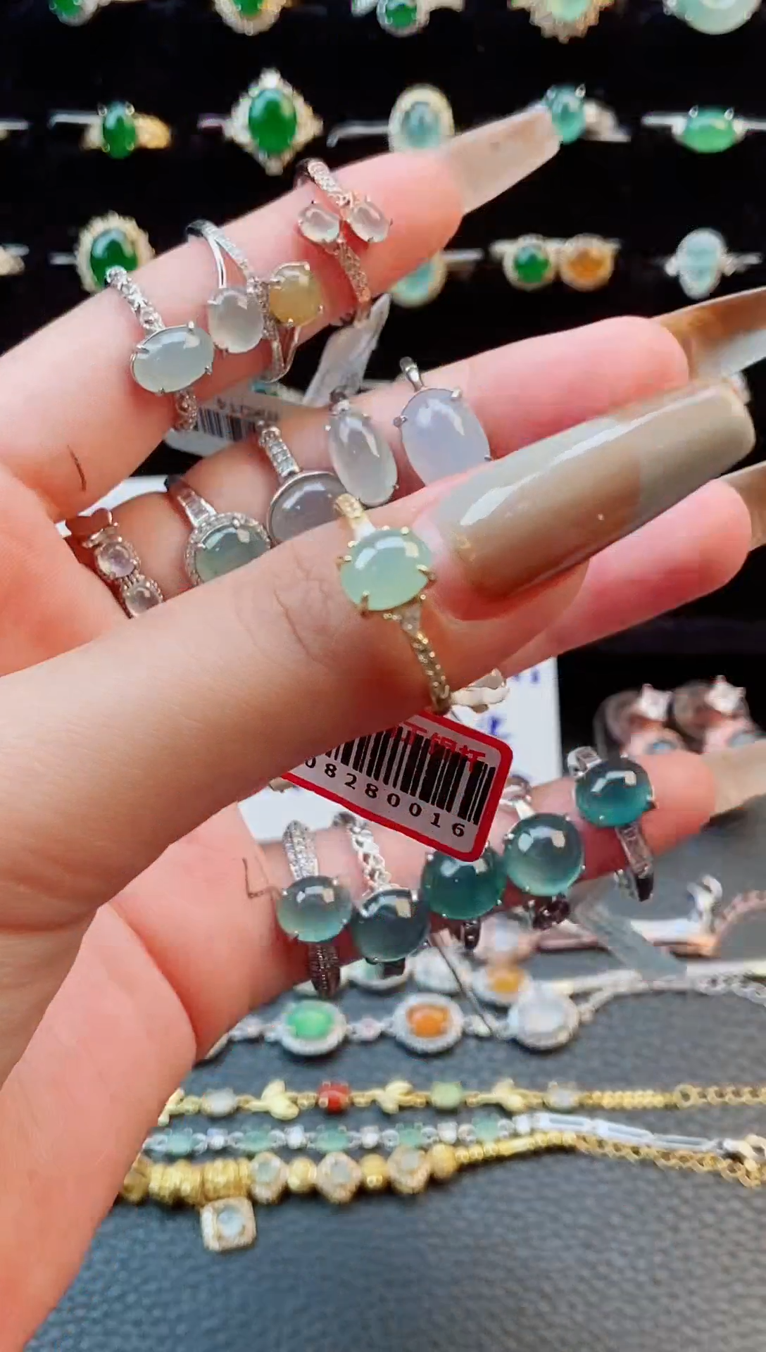 【闪购商品】翡翠戒指银S925镶嵌戒指472404