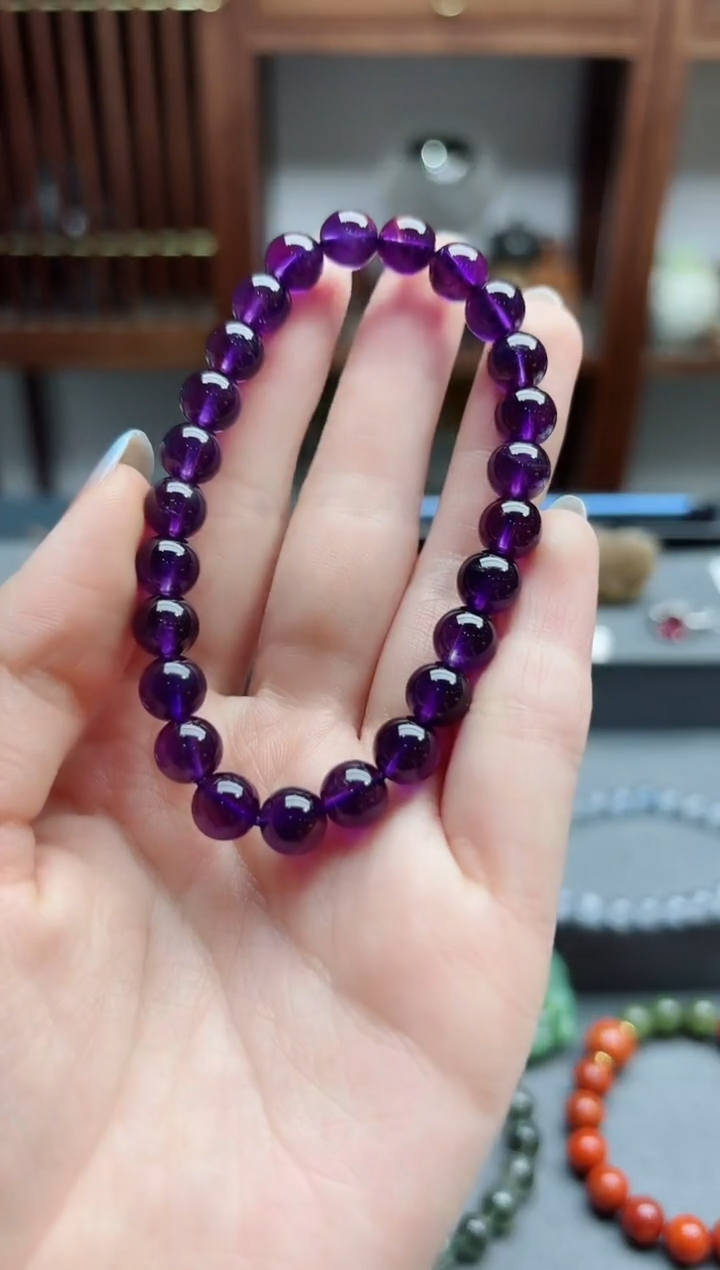 【闪购商品】水晶吊坠未镶嵌紫水晶手串*1 JH