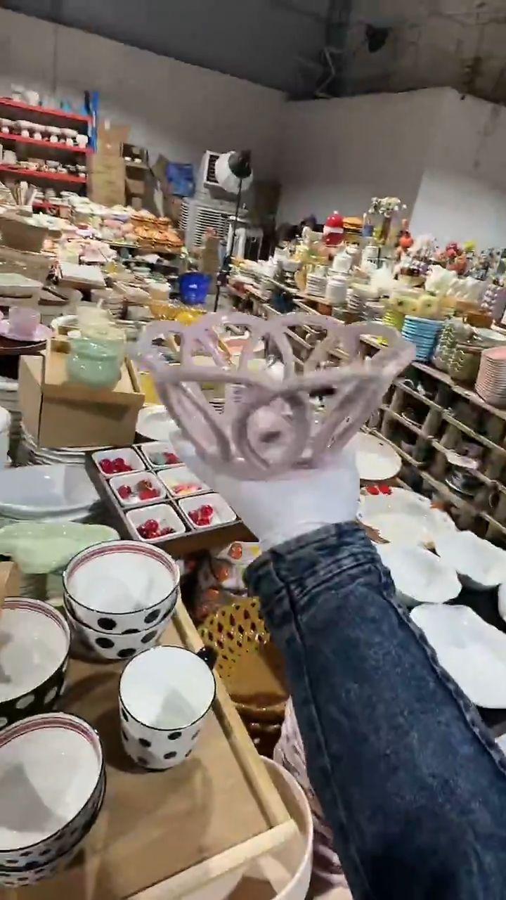 陶瓷镂空果篮 微瑕凑满20元包邮