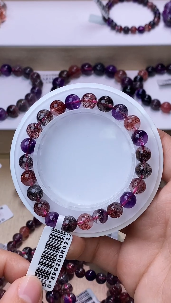 【闪购商品】水晶手链未镶嵌黑加仑超七8m+