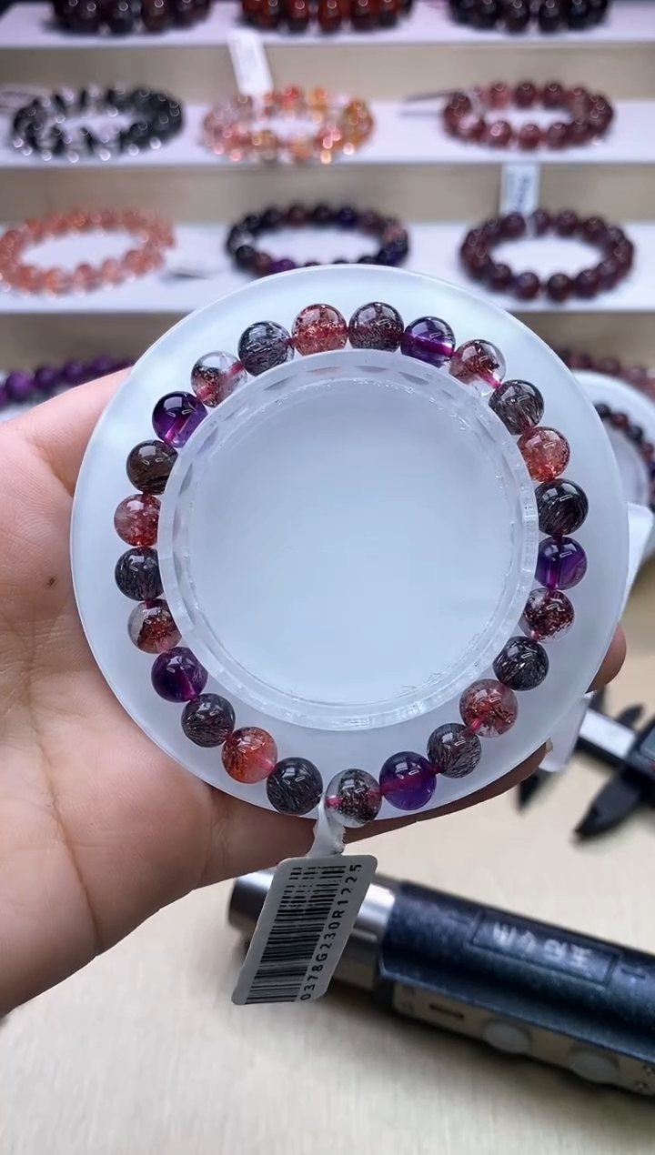 【闪购商品】水晶手链未镶嵌黑加仑超七单圈7m+