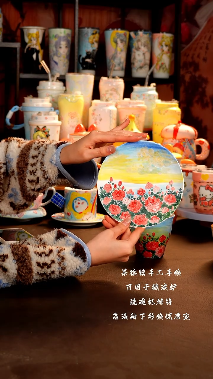 景德镇设计款手工手绘杯杯